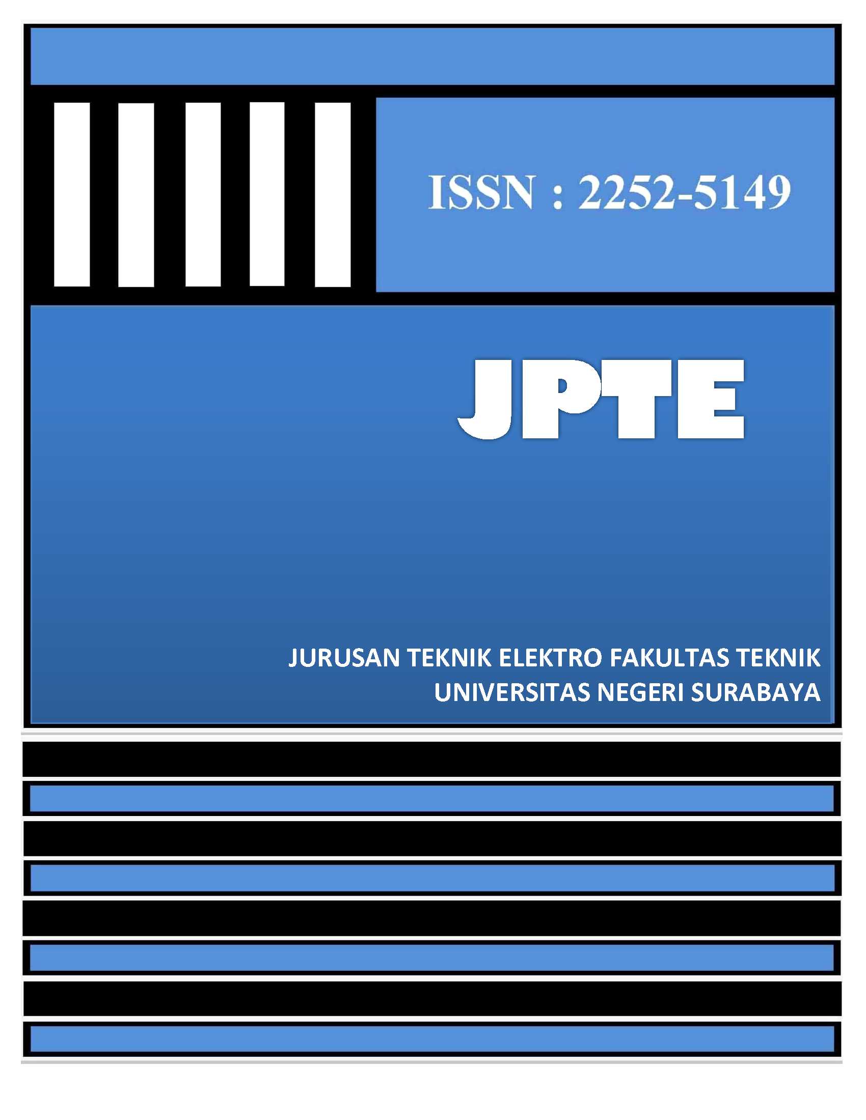 JPTE (Jurnal Pendidikan Teknik Elektro) mempublikasikan hasil penelitian ilmiah dosen, mahasiswa dan peneliti di Bidang Ilmu Pendidikan Teknik Elektro berupa penelitian dasar, perencanaan dan perancangan. JPTE terbit secara berkala empat bulanan (Januari,